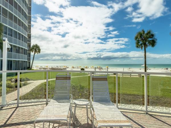 Siesta Key Beachfront Two Bedroom Vacation Condo